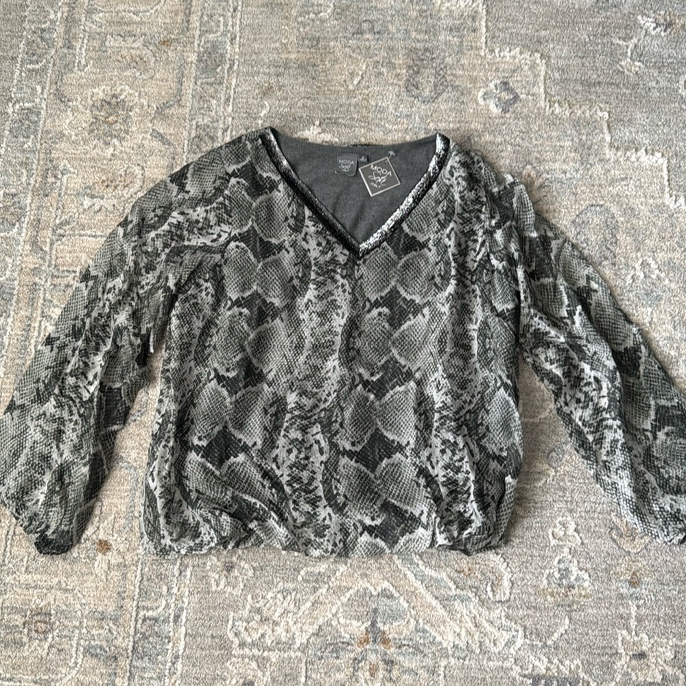 NWT Moda Seta Top - Picture 2 of 9